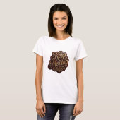 Snappy Gold KEEP MOVING 3D Text Kunst T-Shirt (Vorne ganz)