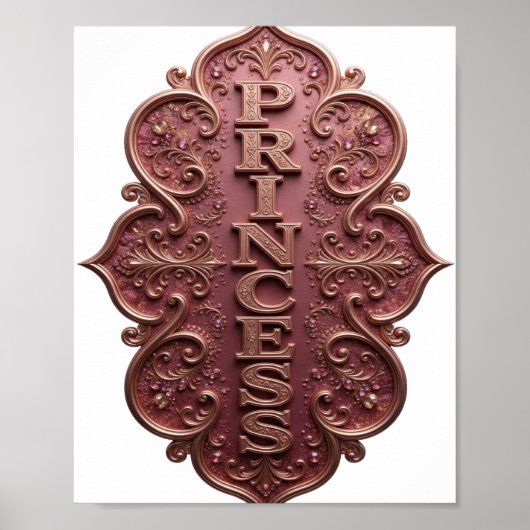 Snappy Gold PRINCESS Text Design Poster (Vorne)