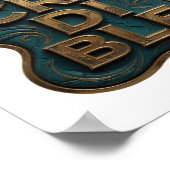 Snappy Gold UNGLAUBLICHE 3D-Textkunst Poster (Ecke)