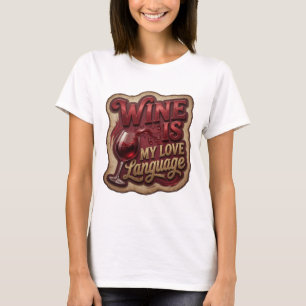 Snappy Gold WEIN IST MEINE LIEBESSPRACHE T-Shirt