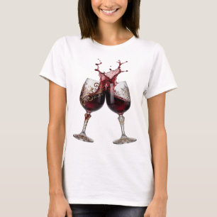 Snappy Gold WEINGLÄSER Textdesign T-Shirt