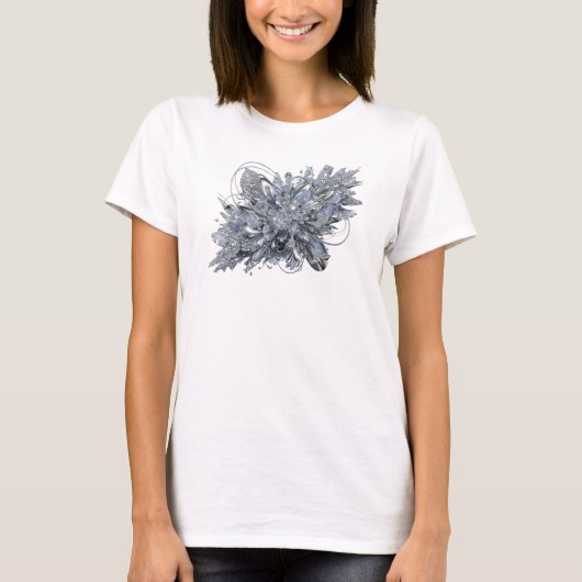 Snappy Gray ABSTRACT ART Statement T-Shirt (Vorderseite)