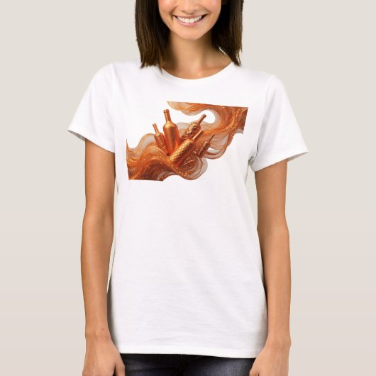 Snappy Orange ABSTRACT ART Statement Tee v2 (Vorderseite)