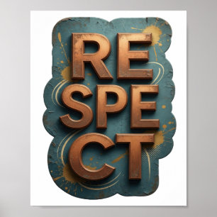 Snappy Orange RESPECT Druck Poster