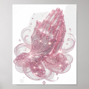 Snappy Pink BETENDE HÄNDE Poster