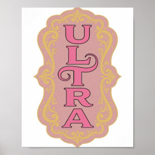 Snappy Pink ULTRA Künstlerisches Motiv Poster