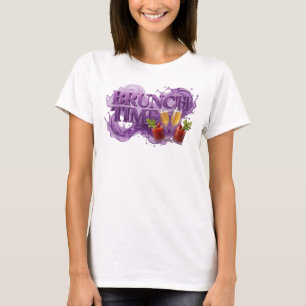 Snappy Purple BRUNCH TIME Statement T-Shirt