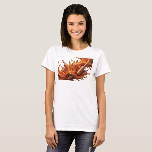 Snappy Red ABSTRACT ART Statement Tee (Vorne ganz)