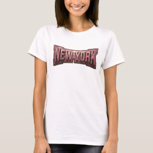 Snappy Red NEW YORK Künstlerisches Motiv T-Shirt