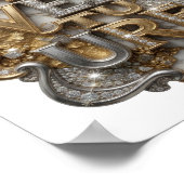 Snappy Silver Abenteuer Textdesign Poster (Ecke)
