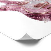 Snappy Silver ABSTRACTE KUNST Design Poster (Ecke)