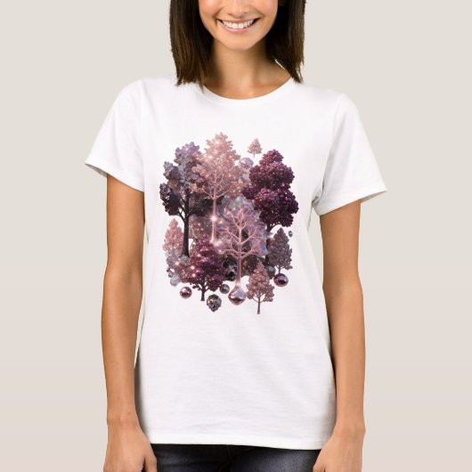 Snappy Silver GLOWING TREES Zitat-Shirt T-Shirt (Vorderseite)
