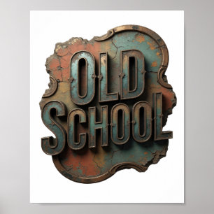 Snappy Silver OLD SCHOOL Druck Poster