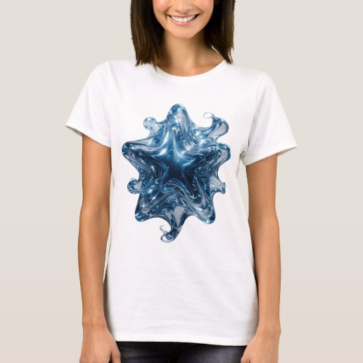 Snappy Silver WATER STAR Custom Design T-Shirt (Vorderseite)