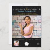 Snapshot Birthday Foto Einladung (Vorderseite)