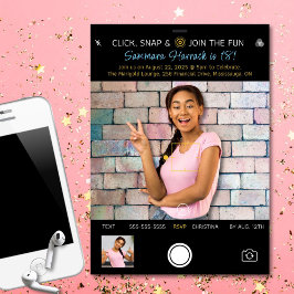 Snapshot Birthday Foto Einladung