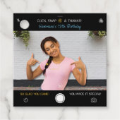 Snapshot Birthday Foto Vielen Dank für Ihre Unters Geschenkanhänger (Vorderseite)