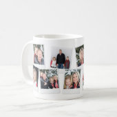 Snapshot Collage Grandparents Photo Christmas Gift Kaffeetasse (Vorderseite Links)