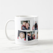Snapshot Collage Grandparents Photo Christmas Gift Kaffeetasse (Links)