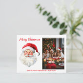 Snapshot des Weihnachtsmanns Feiertagspostkarte (Stehend Vorderseite)
