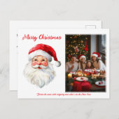 Snapshot des Weihnachtsmanns Feiertagspostkarte (Vorne/Hinten)