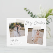 Snapshot | Frohe Weihnachten Zwei Foto (Stehend Vorderseite)