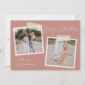 Snapshot | Frohe Weihnachten Zwei-Foto-Weihnachtsk (Vorderseite)