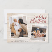 Snapshot Frohe Weihnachten Zwei-Foto-Weihnachtskar (Vorderseite)