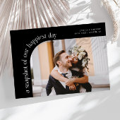 Snapshot Happiest Day Black Wedding Photo Dankeskarte