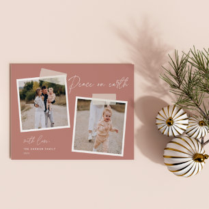 Snapshot Weltfrieden Zwei Foto Ferienkarte Feiertagskarte