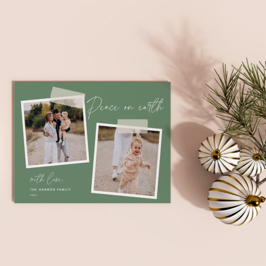 Snapshot | Weltfrieden Zwei Foto Ferienkarte Feiertagskarte