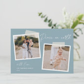 Snapshot | Weltfrieden Zwei Foto Ferienkarte Feiertagskarte (Stehend Vorderseite)