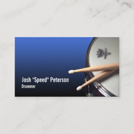 Snare Drum Blue Drummer Musician Business Card Visitenkarte