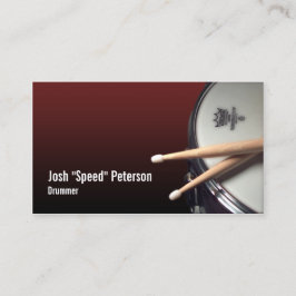 Snare Drum Brown Drummer Musician Business Card Visitenkarte
