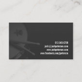 Snare Drum Lila Drummer Musician Business Card Visitenkarte (Rückseite)