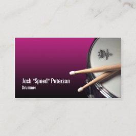 Snare Drum Lila Drummer Musician Business Card Visitenkarte