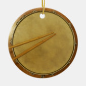 Snare Drum mit Sticks Keramik Ornament (Vorne)