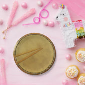 Snare Drum mit Sticks Pappteller (Party)