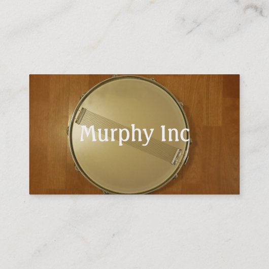 Snare Drum mit Sticks Visitenkarte (Rückseite)