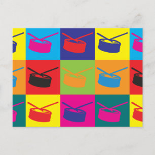 Snare Drum Pop Art Postkarte