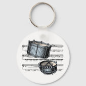 Snare Drums musical 05 B Schlüsselanhänger (Vorderseite)