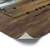 Snare Drums ~ Sheet Music on Barnwood Background Poster (Ecke)
