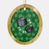 Snare Drums ~ Silver ~ Green ~ Gold ~ Weihnachten Keramik Ornament (Links)