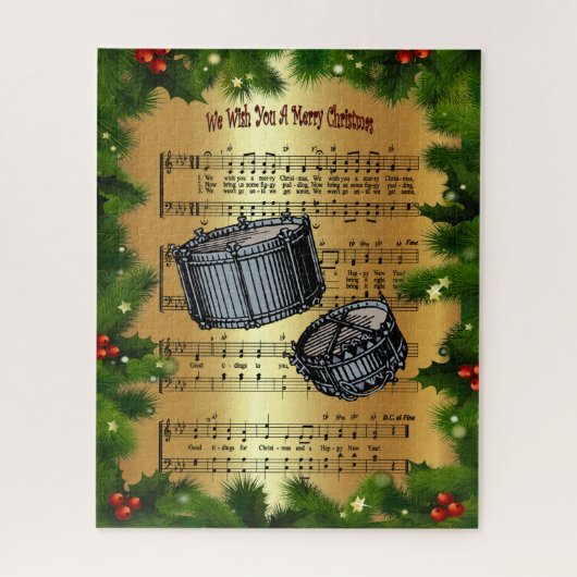 Snare Drums ~ "We want you A Frohe Christmas" ~ Puzzle (Vertikal)