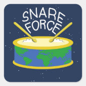 Snare Force Quadratischer Aufkleber (Vorderseite)