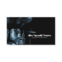 Snare und Tom Blue Drummer Business Card