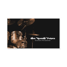 Snare und Tom Brown Drummer Business Card