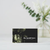 Snare und Tom Ochre Drummer Business Card Visitenkarte (Stehend Vorderseite)