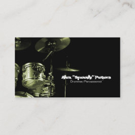 Snare und Tom Ochre Drummer Business Card Visitenkarte