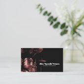 Snare und Tom Red Drummer Business Card Visitenkarte (Stehend Vorderseite)